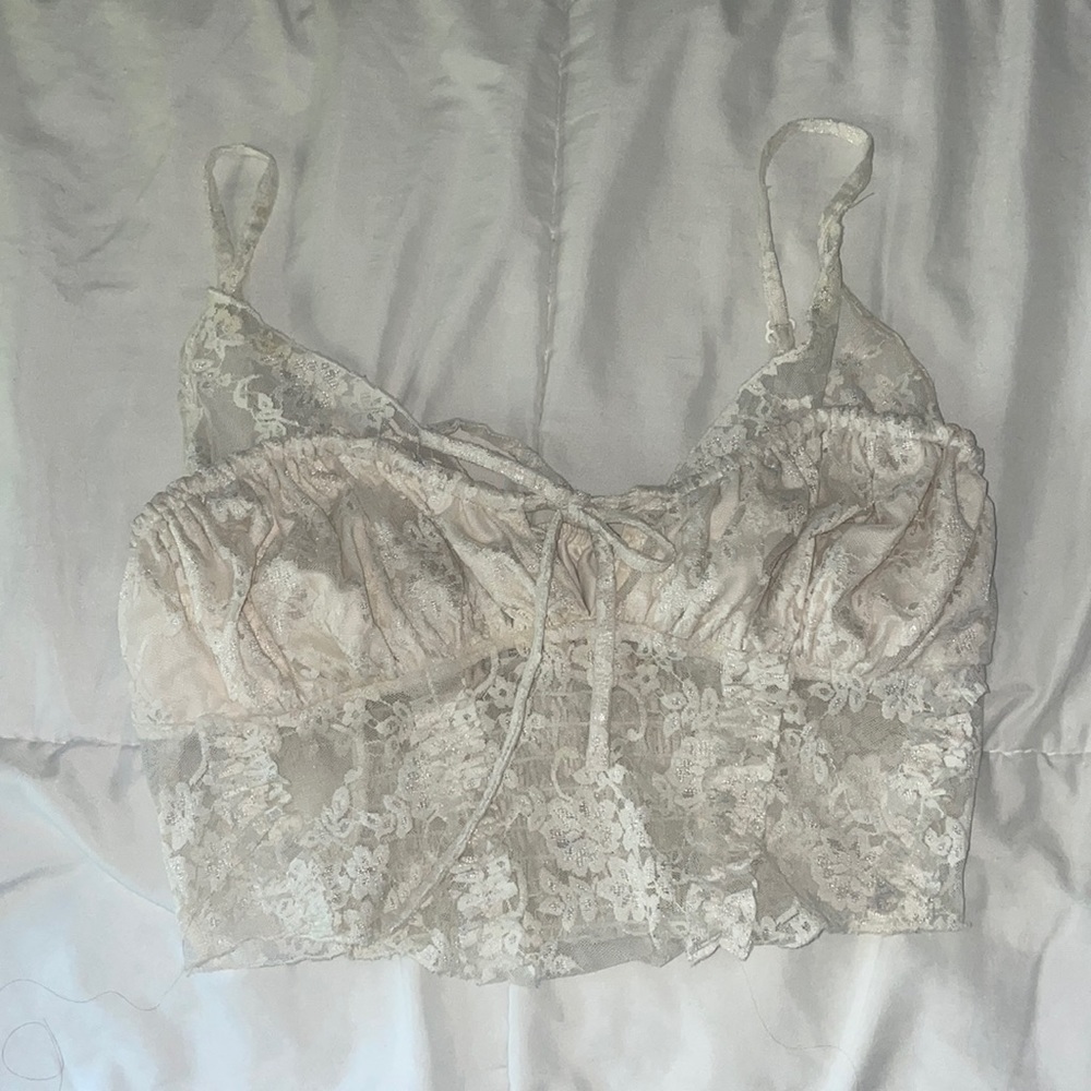 Ivory lace Urban Outfitters tank